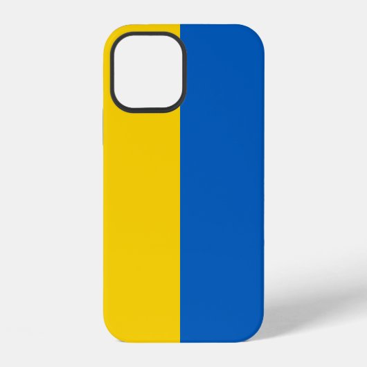 Coque iPhone 12 Drapeau de l'Ukraine (Verso)