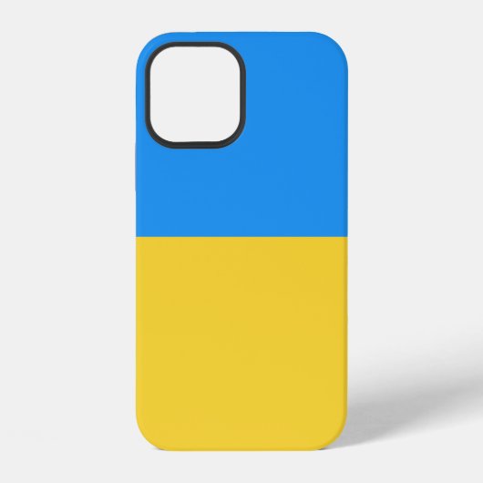 Coque iPhone 12 Drapeau de l'Ukraine (Verso)