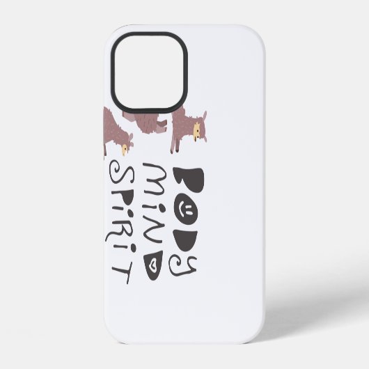 Coque iPhone 12 Drôle Yoga Llamas (Verso)