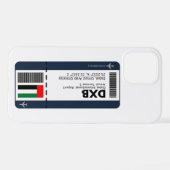 Coque iPhone 12 DXB Dubai Boarding Pass - Billet Dubai (Verso Horizontal)