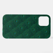 Coque iPhone 12 Eau sur métal vert (Verso Horizontal)