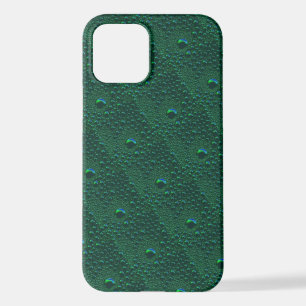 Coque iPhone 12 Eau sur métal vert