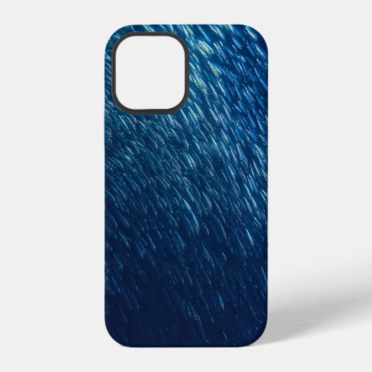 Coque iPhone 12 École de poisson sous-marin Abstrait (Verso)