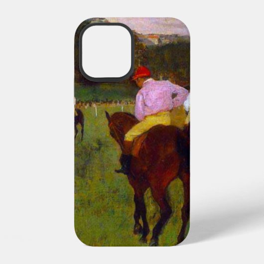 Coque iPhone 12 Edgar Degas Chevaux de course à Longchamp (Verso)