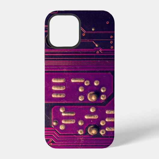 Coque iPhone 12 Electronic circuit board abstract background. comp (Verso)