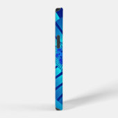 Coque iPhone 12 Élégant bleu clair fractal (Côté droit)