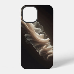 Coque iPhone 12 Élégant Étui Téléphone en Soie Abstraite - Minimal