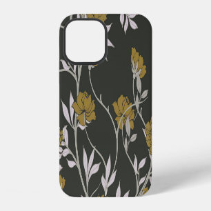 Coque iPhone 12 Elégant fleuri : design motif vintage.