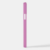 Coque iPhone 12 Élégant Nom en métal brossé violet (Côté droit)