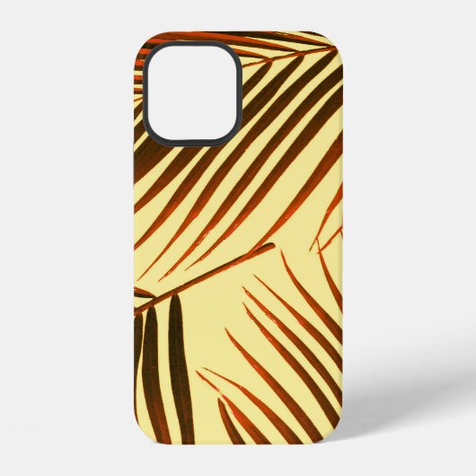 Coque iPhone 12 Elégant Palm Répéter conception Motif (Verso)