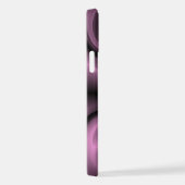 Coque iPhone 12 Élégant Psychédélique Purple Swirls Motif (Côté droit)