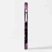 Coque iPhone 12 Élégant Psychédélique Purple Swirls Motif (Côté gauche)