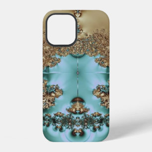 Coque iPhone 12 Élégant Royal Gold et Aqua Design Case-Mate iPhon