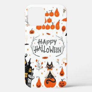 Coque iPhone 12 éléments de design Halloween. Cliparts Halloween a