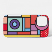 Coque iPhone 12 Éléments géométriques tendance design memphis. Ret (Verso Horizontal)