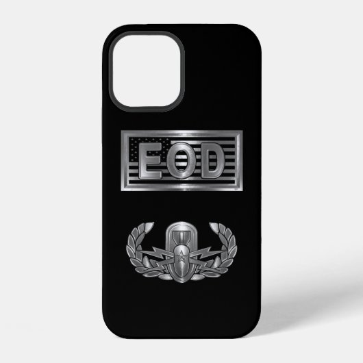 Coque iPhone 12 Élimination des engins explosifs (EED) & Drapeau (Verso)