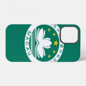 Coque iPhone 12 emblème de macau (Verso Horizontal)