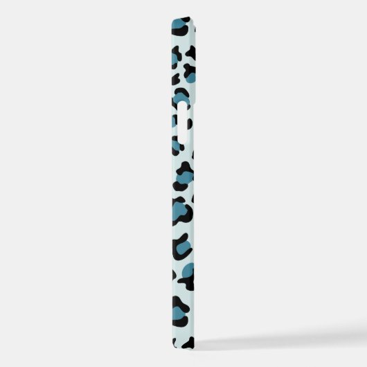 Coque iPhone 12 Empreinte de léopard, Spots de léopard, Leopard bl (Côté droit)