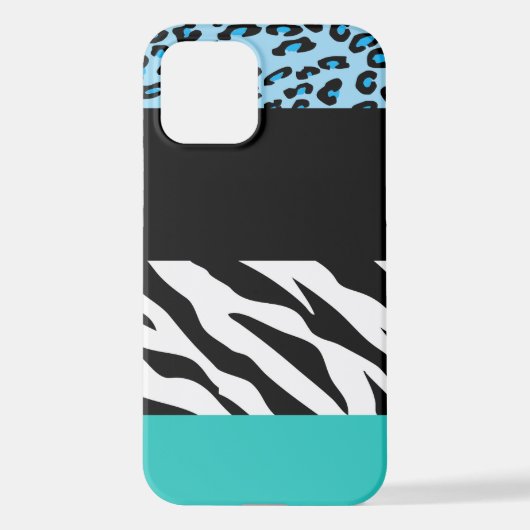 Coque iPhone 12 Empreinte de léopard, Zebra Print, Poster de anima (Verso)
