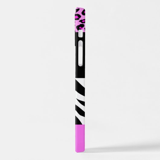 Coque iPhone 12 Empreinte de léopard, Zebra Print, Poster de anima (Côté gauche)