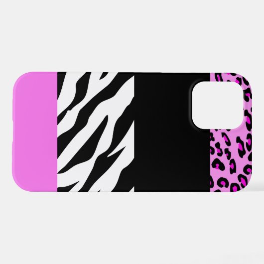 Coque iPhone 12 Empreinte de léopard, Zebra Print, Poster de anima (Verso Horizontal)