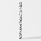 Coque iPhone 12 Empreinte de léopard, Zones Léopard, Noir Et Blanc (Côté gauche)