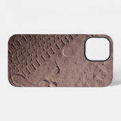 Coque iPhone 12 Empreintes pieds dans le sable (Verso Horizontal)