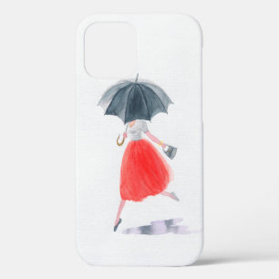 Coque iPhone 12 Encre d'alcool Abstraite. Vintage minéral blanchi.