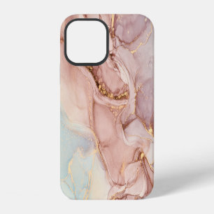Coque iPhone 12 Encre d'alcool liquide Abstraite de luxe