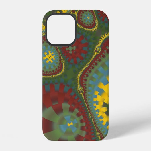 Coque iPhone 12 Engrenages fractals (Verso)