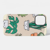Coque iPhone 12 Ensemble de jolies plantes d'intérieur en pots. Bo (Verso Horizontal)