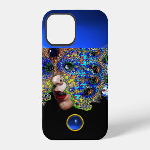 Coque iPhone 12 ÉPHÉMÈRE, BEAUTÉ AVEC MASQUE  Saphir Bleu Gemme 