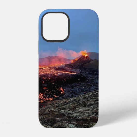 Coque iPhone 12 Éruption Islande - Coque-coque iphone (Verso)
