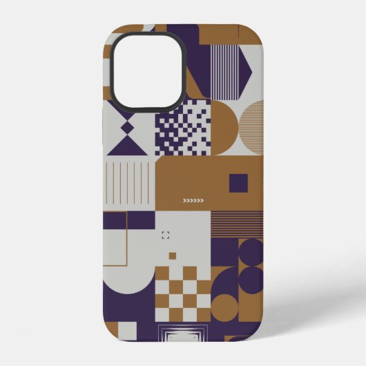 Coque iPhone 12 Esthétique néomoderne d'affiche de conception brut (Verso)