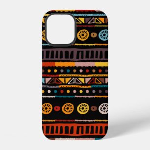 Coque iPhone 12 Ethnique sans couture dans le style natif. motif a