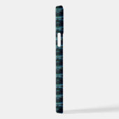 Coque iPhone 12 Etoiles arc-en-ciel bleu vert, Motif Artdeco (Côté droit)
