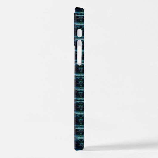 Coque iPhone 12 Etoiles arc-en-ciel bleu vert, Motif Artdeco (Côté gauche)