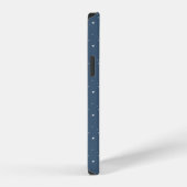 Coque iPhone 12 Étoiles blanches sur fond bleu (Côté droit)