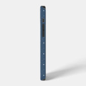 Coque iPhone 12 Étoiles blanches sur fond bleu (Côté gauche)