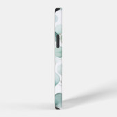 Coque iPhone 12 Étui à motif d'eucalyptus aquarelle (Côté droit)