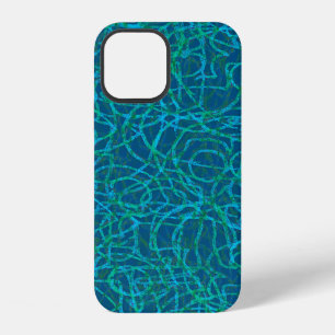 Coque iPhone 12 Étui Case-Mate iPhone à motif de lignes vertes gri