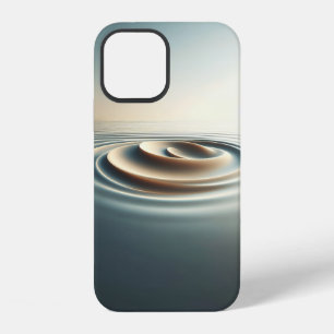 Coque iPhone 12 Étui de téléphone à vague de liquide minimaliste C