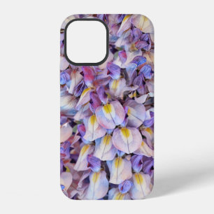 Coque iPhone 12 Étui de téléphone avec fleurs de glycine violette