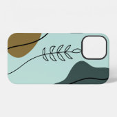 Coque iPhone 12 Étui iPhone botanique moderne (Verso Horizontal)