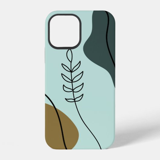 Coque iPhone 12 Étui iPhone botanique moderne (Verso)