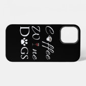 Coque iPhone 12 Étui iPhone Café Vin Chiens (Verso Horizontal)