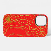 Coque iPhone 12 Étui iPhone Case-Mate Monogramme Abeille Dorée Mod (Verso Horizontal)