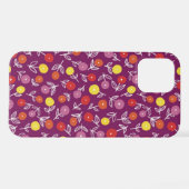 Coque iPhone 12 Étui iPhone Plum Floral Ditsy (Verso Horizontal)