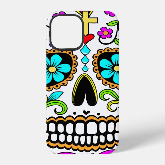 Coque iPhone 12 Étui iPhone Sugar Skull (Verso)