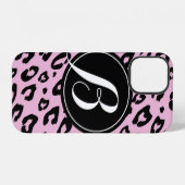 Coque iPhone 12 Étui pour iPhone 12 avec impression léopard rose e (Verso Horizontal)